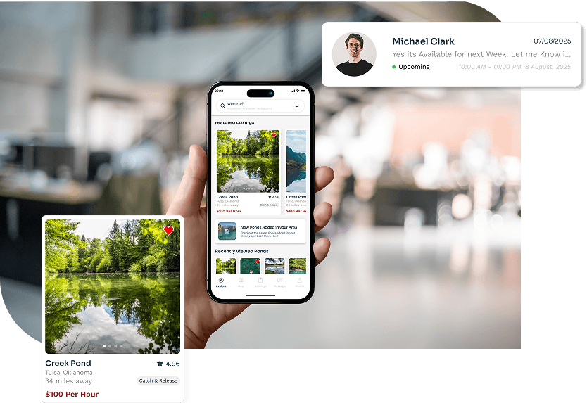 Fishrook - A Seamless Way to Discover, Book, and Enjoy Private Ponds for Fishing and Relaxation.